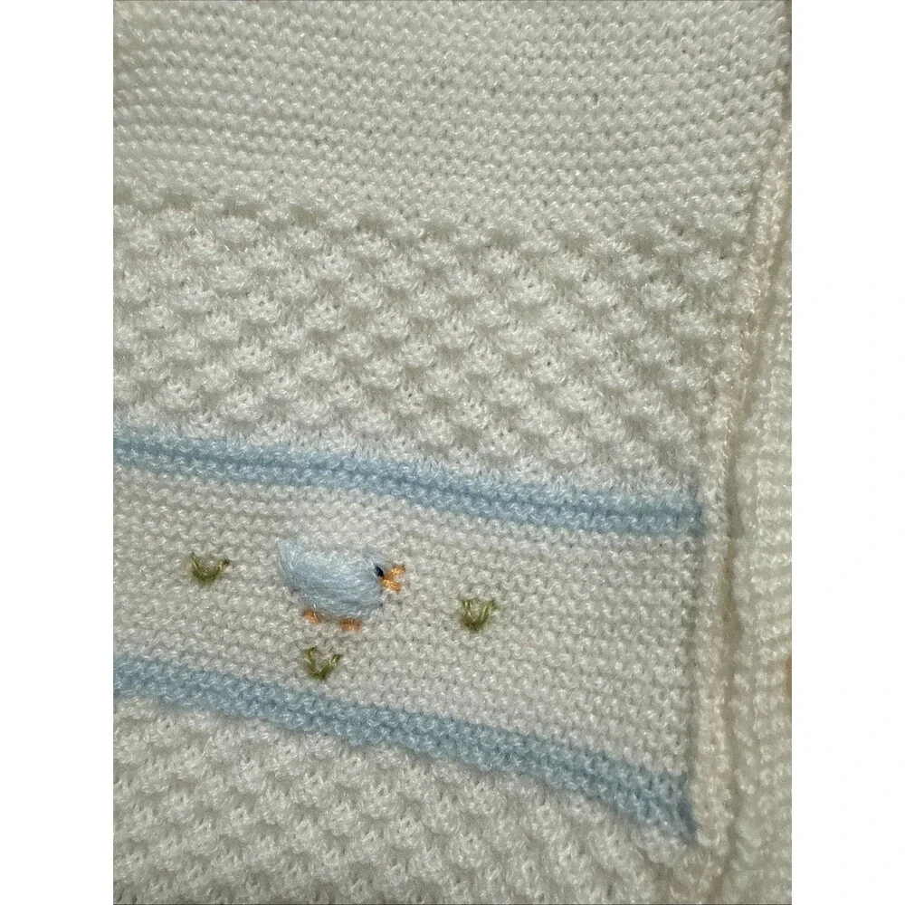 Renzo Vtg Baby Boys Knit Cardigan Hat Booties Set Sz R (NB) NWT